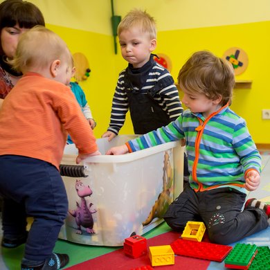 Die Krippe der Kindertagesstätte Haus für Kinder in Nördlingen