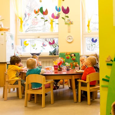 Die Krippe der Kindertagesstätte Haus für Kinder in Nördlingen