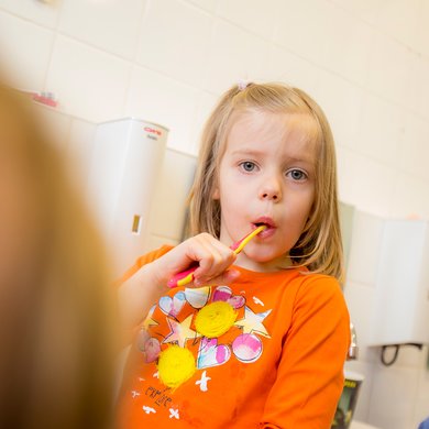 Waschraum der Kindertagesstätte Haus für Kinder in Nördlingen