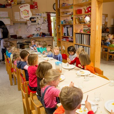 Der Kindergarten der Kindertagesstätte Haus für Kinder in Nördlingen